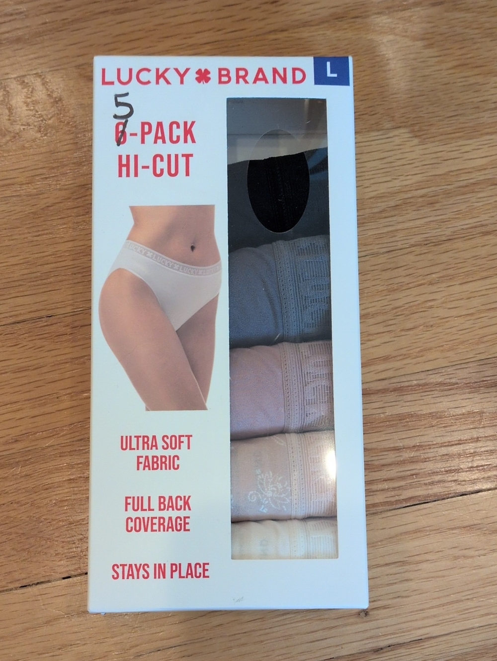 New Lucky Brand Women’s Hi-Cut 5-Pack Underwear Large